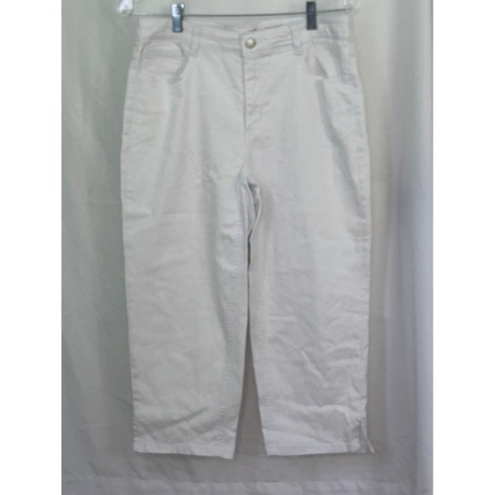 Jones New York Jean White Crop Pants Womens Size 10 Casual‎ Denim